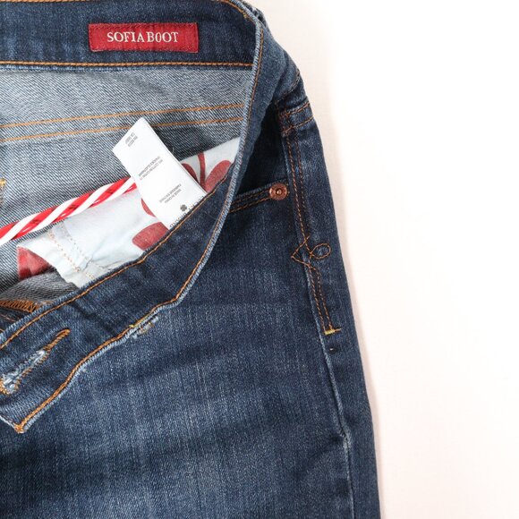 Lucky Brand Sofia Boot Women's Custom Jeans Cute Bow Size 12/31 Long - Picture 6 of 10